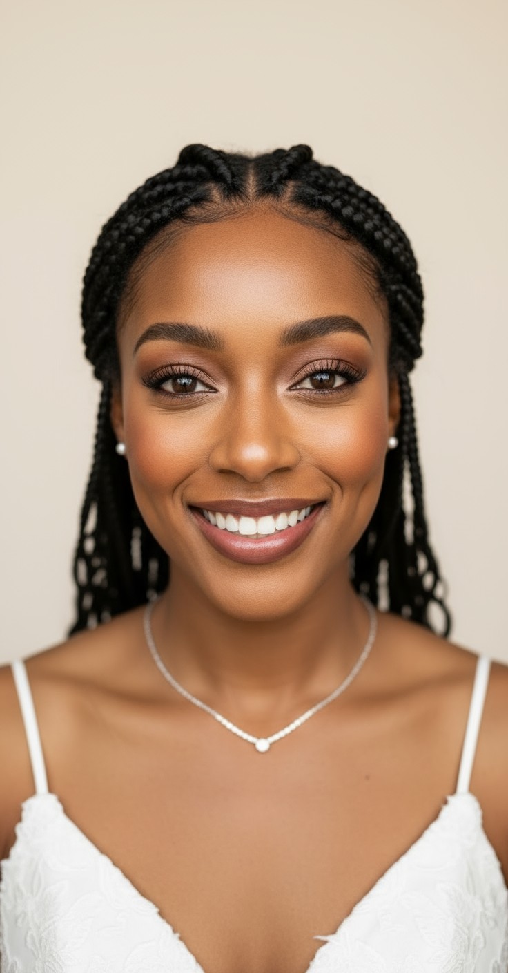 After Waterfall Braid Wedding Hairstyle